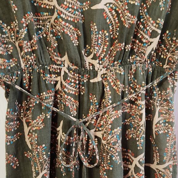 Vintage Charlotte Russe Women's Green Babydoll Top Size Med Crochet Glitter Y2K - Picture 4 of 9